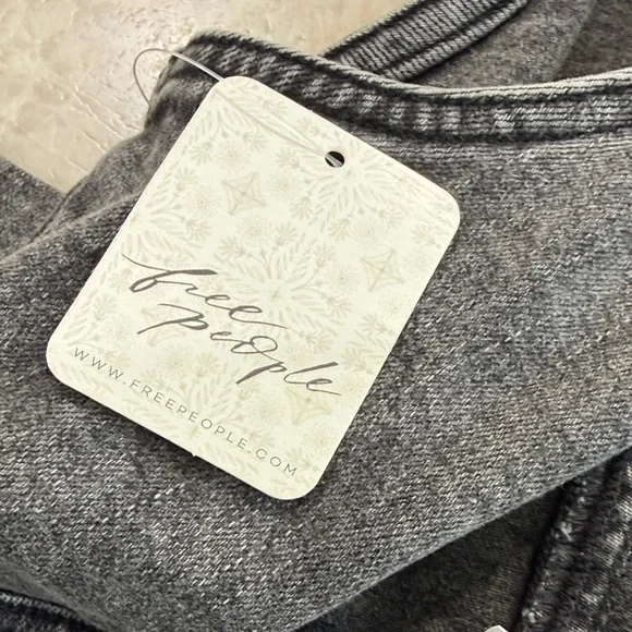 Free People Palmetto Set Dusky Rinse Combo Denim M - Picture 3 of 7